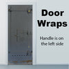 Grey Prison Door with Closed Window Door Wrap
