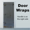 Grey Prison Door with Closed Window Door Wrap