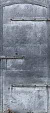 Grey Metal Door Baker City Custom Printed Door Wrap