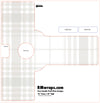 Design template for a door handle push plate with RMwraps.com branding.