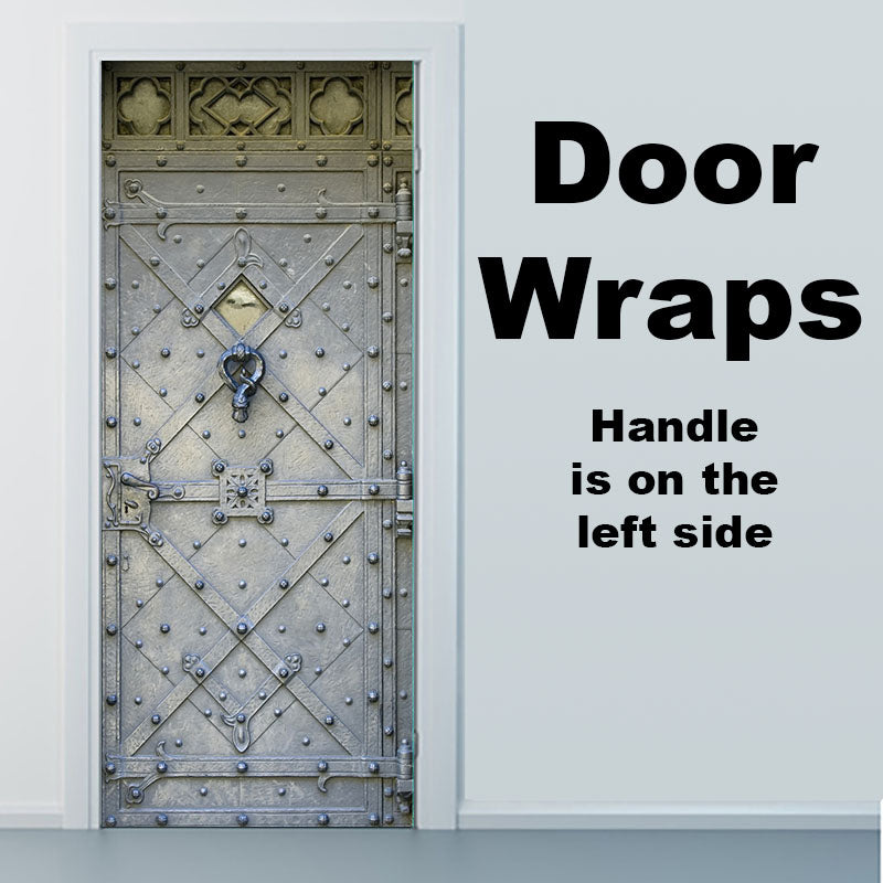 Grey Metal Door Wrap Left side