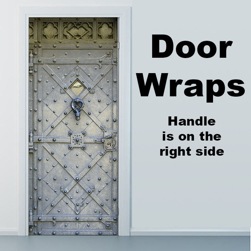 Grey Metal Door Wrap Right side