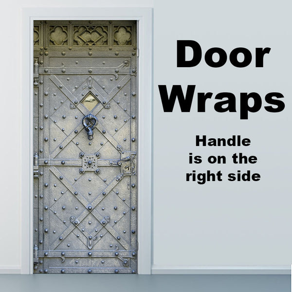 Grey Metal Door Wrap Right side