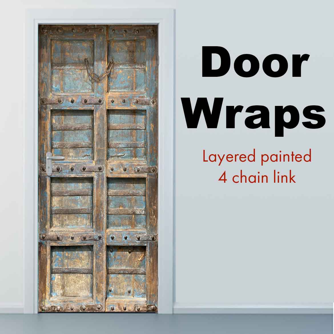 Layered Painted 4 Chain Link Door Wrap