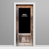 Men and Women Restroom door wraps - Weathered Wooden Big Window Custom Printed Vinyl