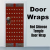 Red Chinese Temple Door Wrap