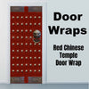 Red Chinese Temple Door Wrap