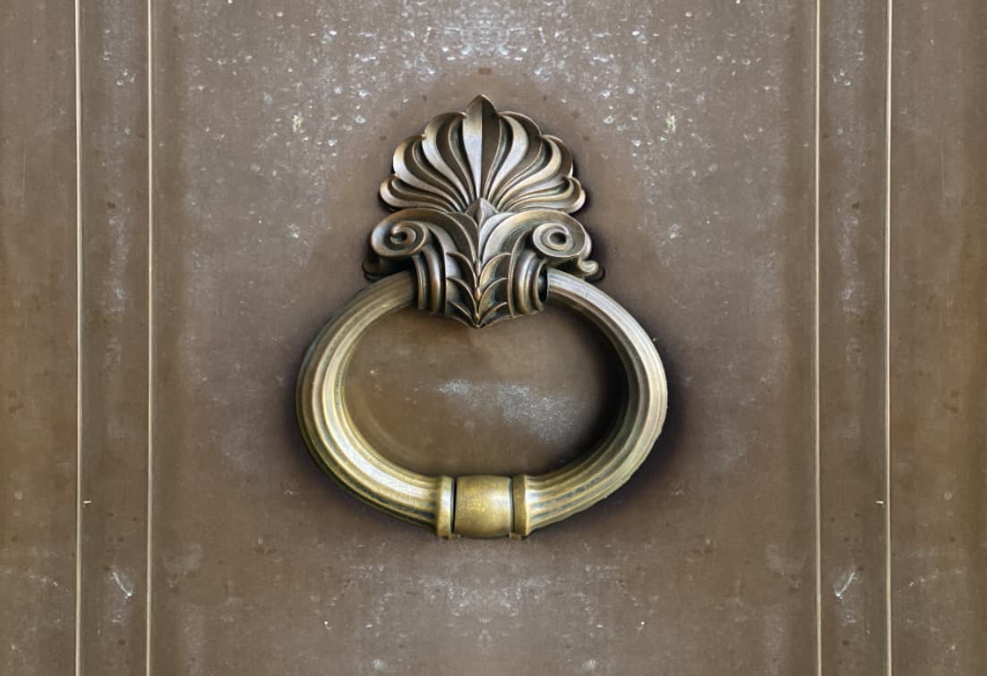 Copper Door Big Knocker Custom Printed Door Wrap