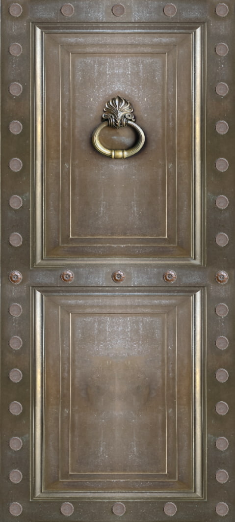 Copper Door Big Knocker Custom Printed Door Wrap