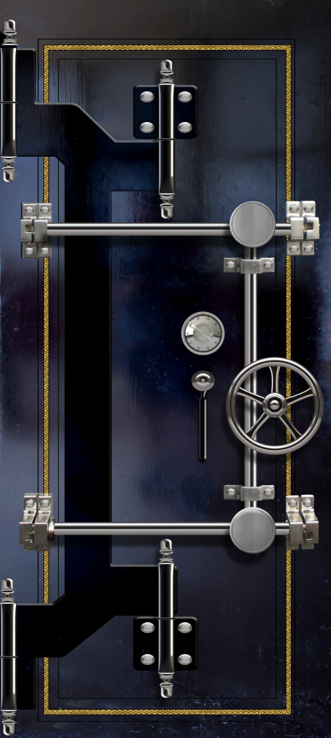 Vault Black Custom Printed Door wrap