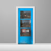 Vintage Blue Gas Station Custom Printed Door Wrap