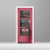 Vintage Red Gas Station Custom Printed Door Wrap