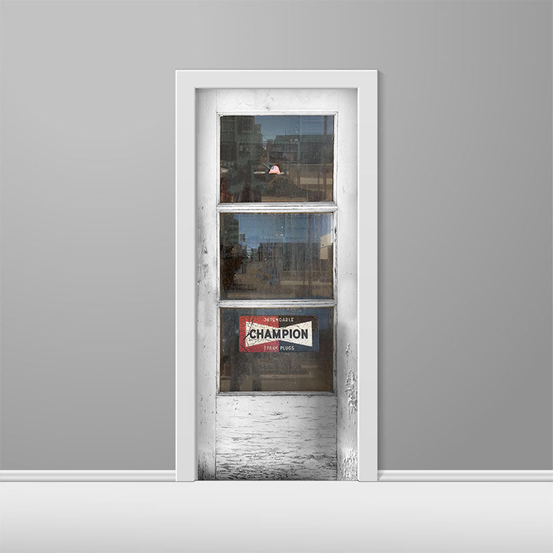 Vintage Gas Station Custom Printed Door Wrap