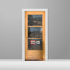 Vintage Yellow Gas Station Custom Printed Door Wrap