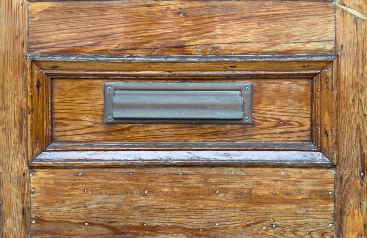 Vintage Store front door wrap closeup