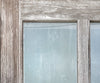 Weathered 3 window door wrap Close up top Left