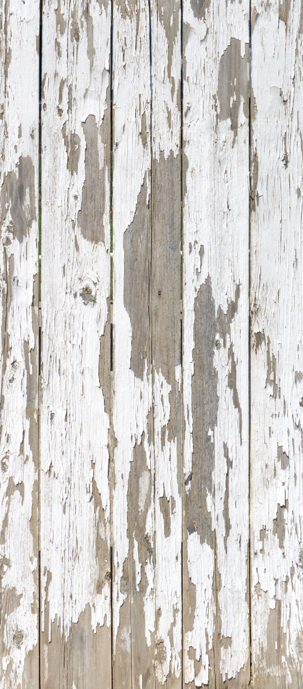White Peeling Painted Fence Door Wrap Main