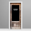 Men and Women Restroom door wraps - Weathered Wooden Big Window Custom Printed Vinyl