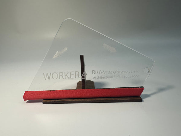 Worker B Crystal Red Felt Squeegee made for Architectural Film