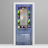 13 Stain glass Blue Vinyl Door wrap Blank