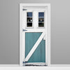 2-Window Green Dairy Farm Door Wrap