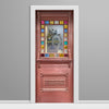 26 Stain Glass Red Door Wrap Frosted Window