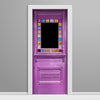 26 Stain glass Door wrap Magenta Blank