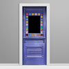 26 Stain glass door wrap Moody Blue Blank