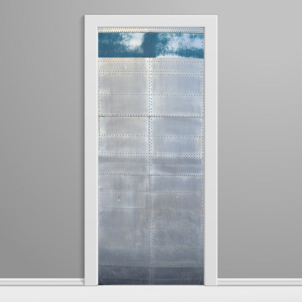 Aluminum rivets Blue Strip Vinyl Door wrap No star