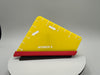 Yellow and red tool with 'WORKER A' branding on a gray background