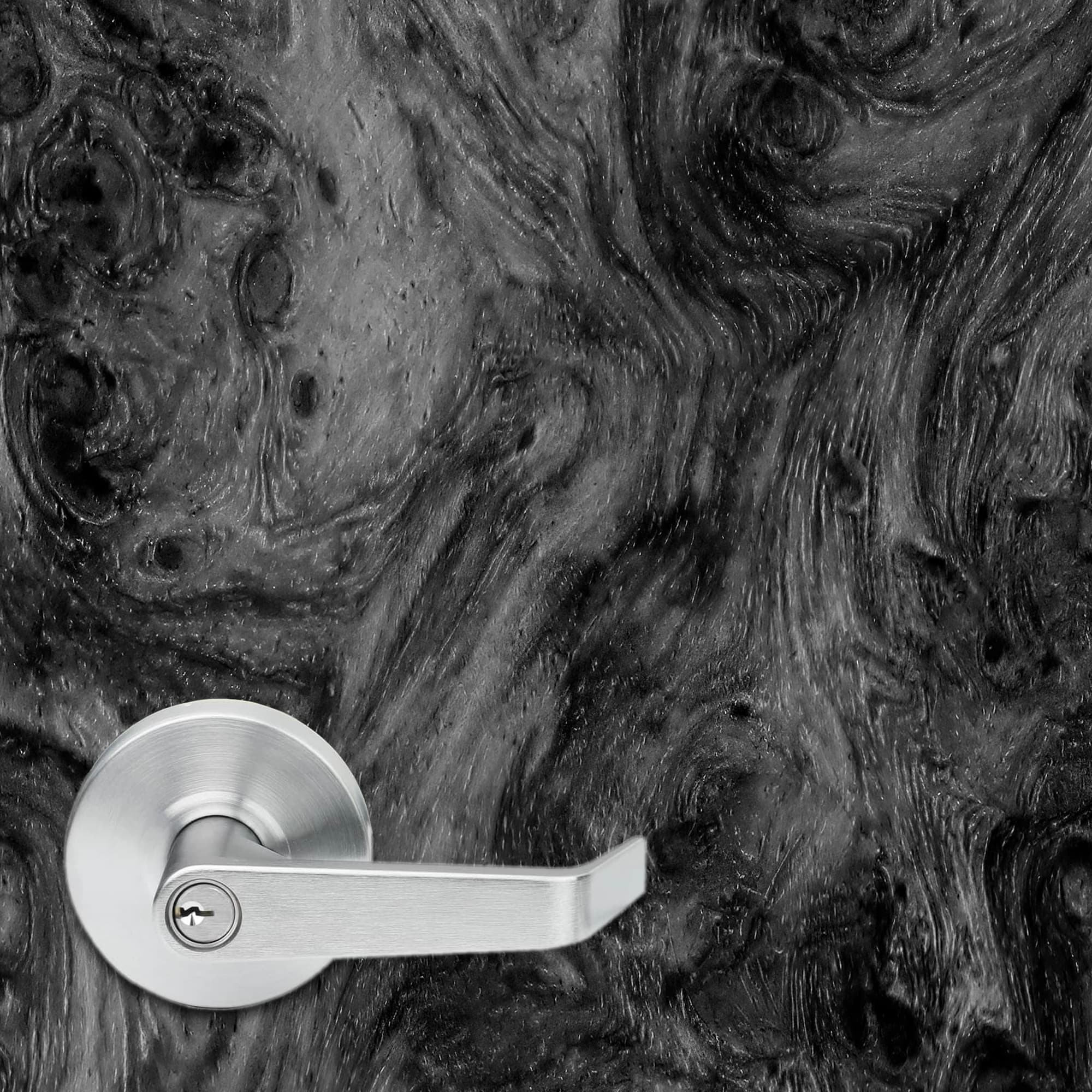 Black Amboyna Burl Wood Slab Vinyl Door Wrap