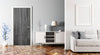 Black and white Elm Slab Wood Grain Vinyl Door Wrap