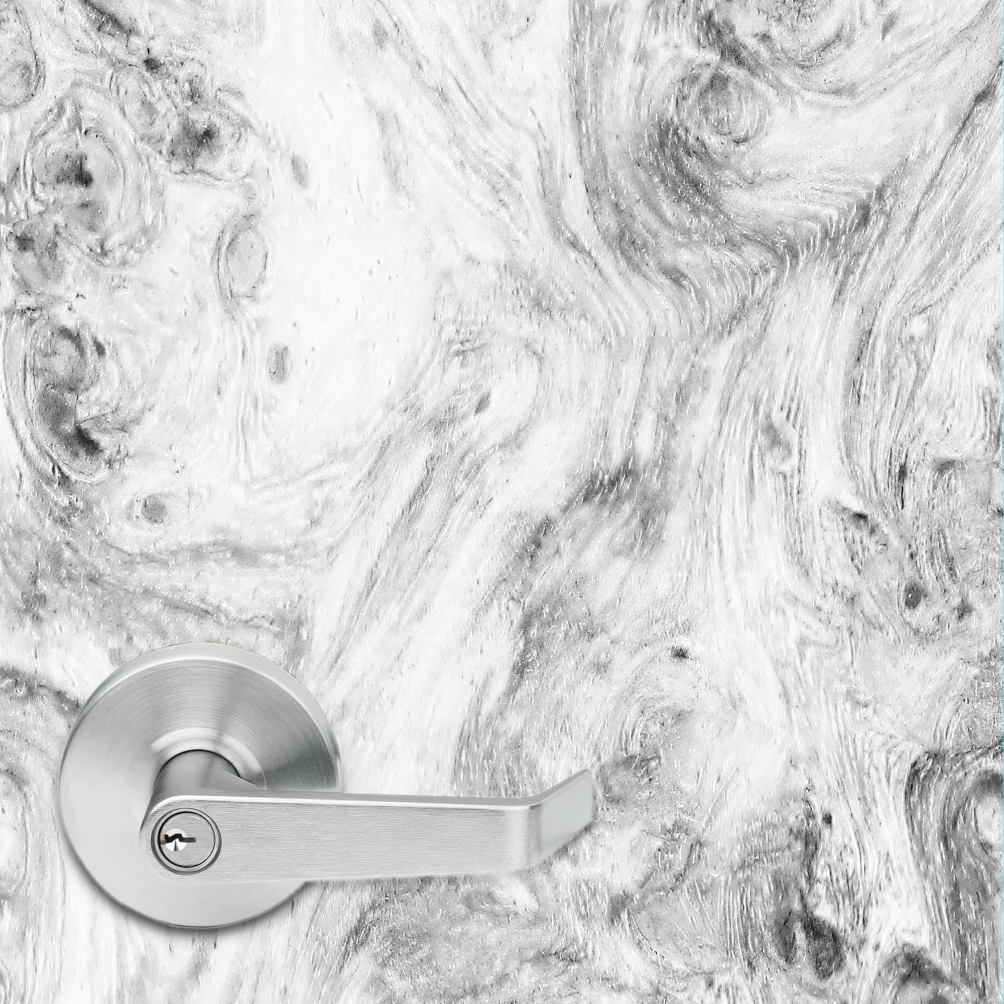 White Amboyna Burl Wood Slab Vinyl Door Wrap