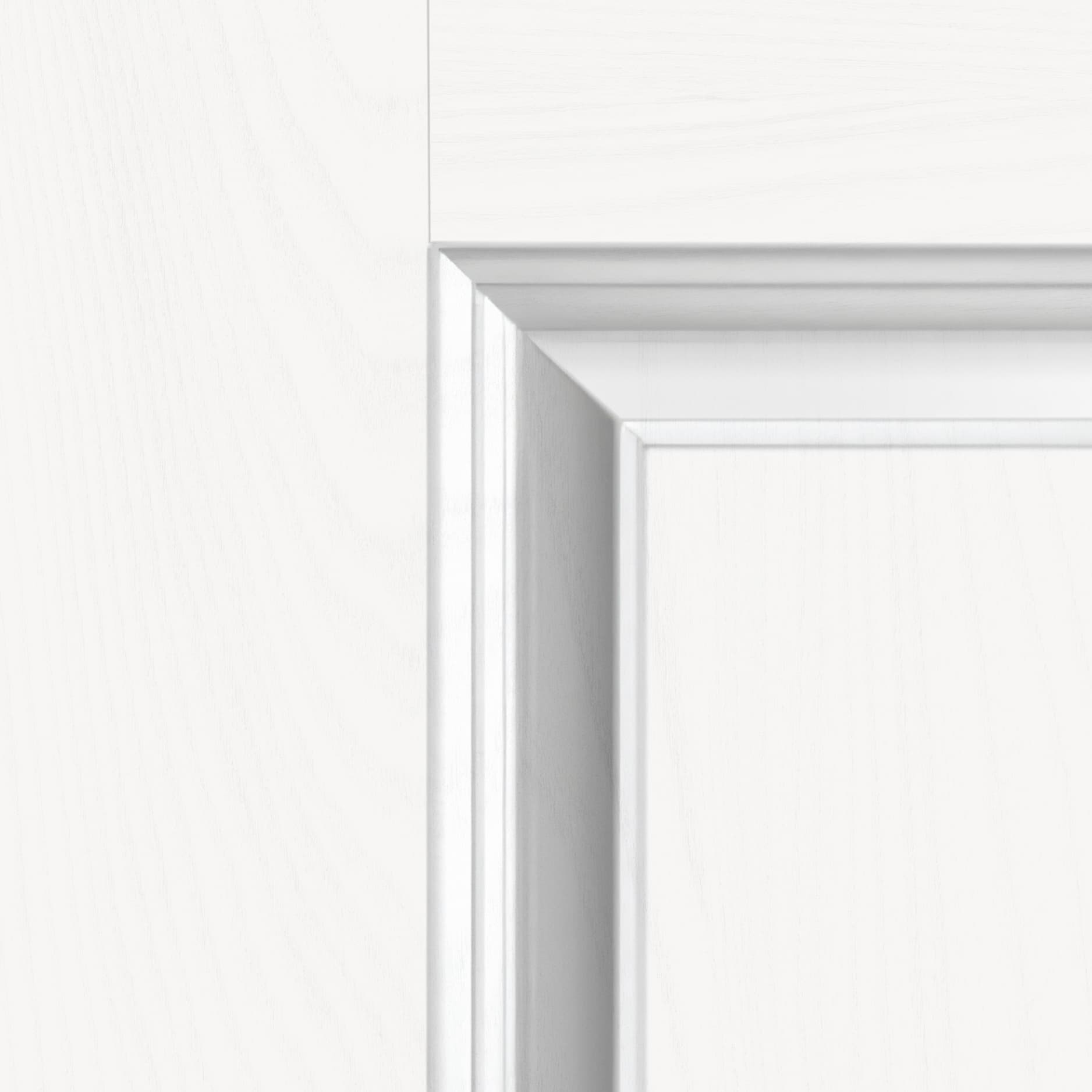 White picture frame on a white background