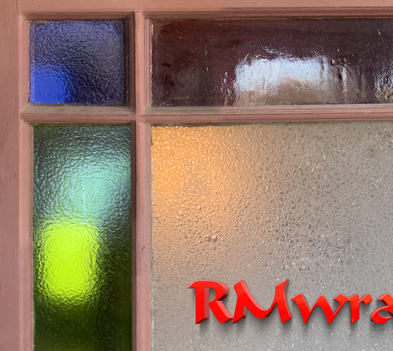 13 Stain glass Green Vinyl Door wrap Blank