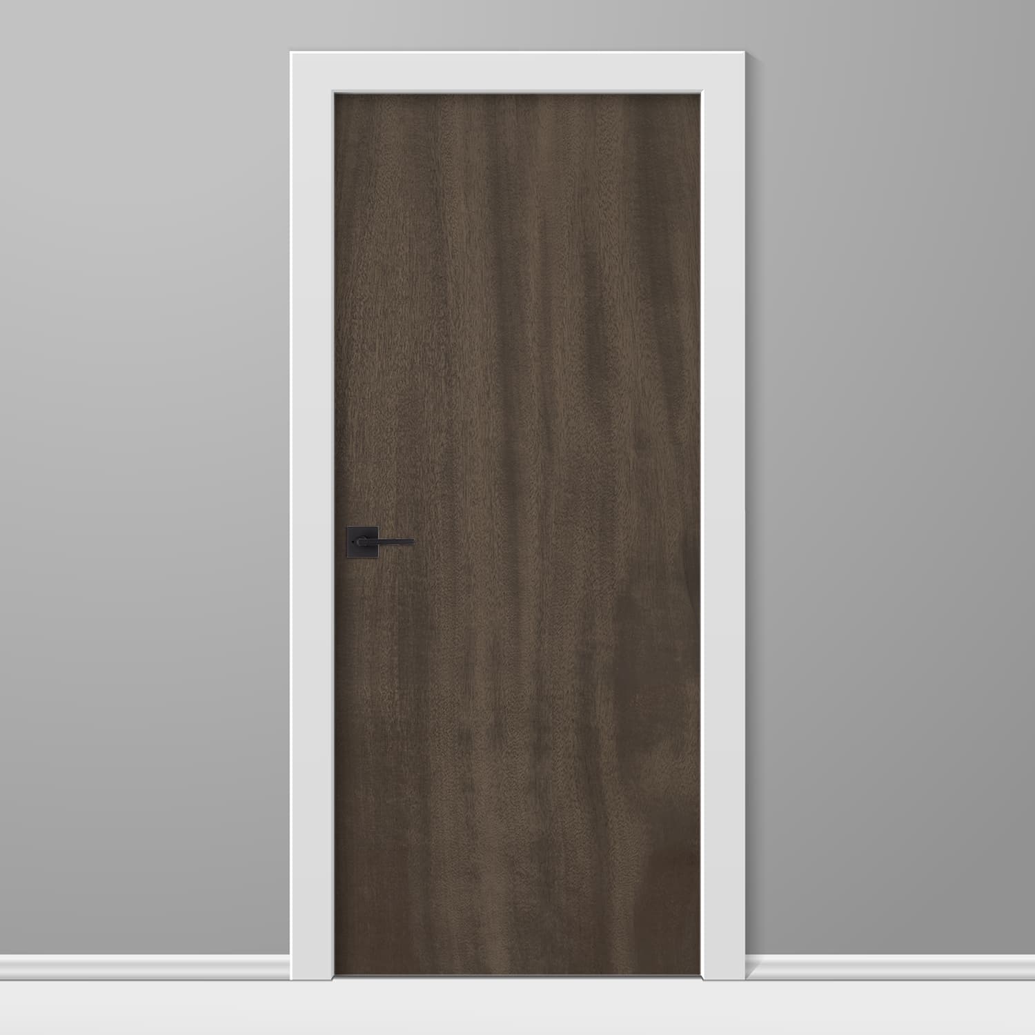 Driftwood Stain Elm Slab Wood Grain Vinyl Door Wrap