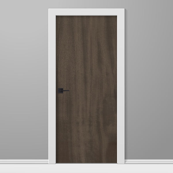Driftwood Stain Elm Slab Wood Grain Vinyl Door Wrap