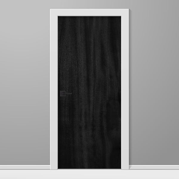 Ebony Elm Slab Wood Grain Vinyl Door Wrap
