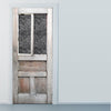 Farmhouse Weathered Wooden Door Wrap Laced