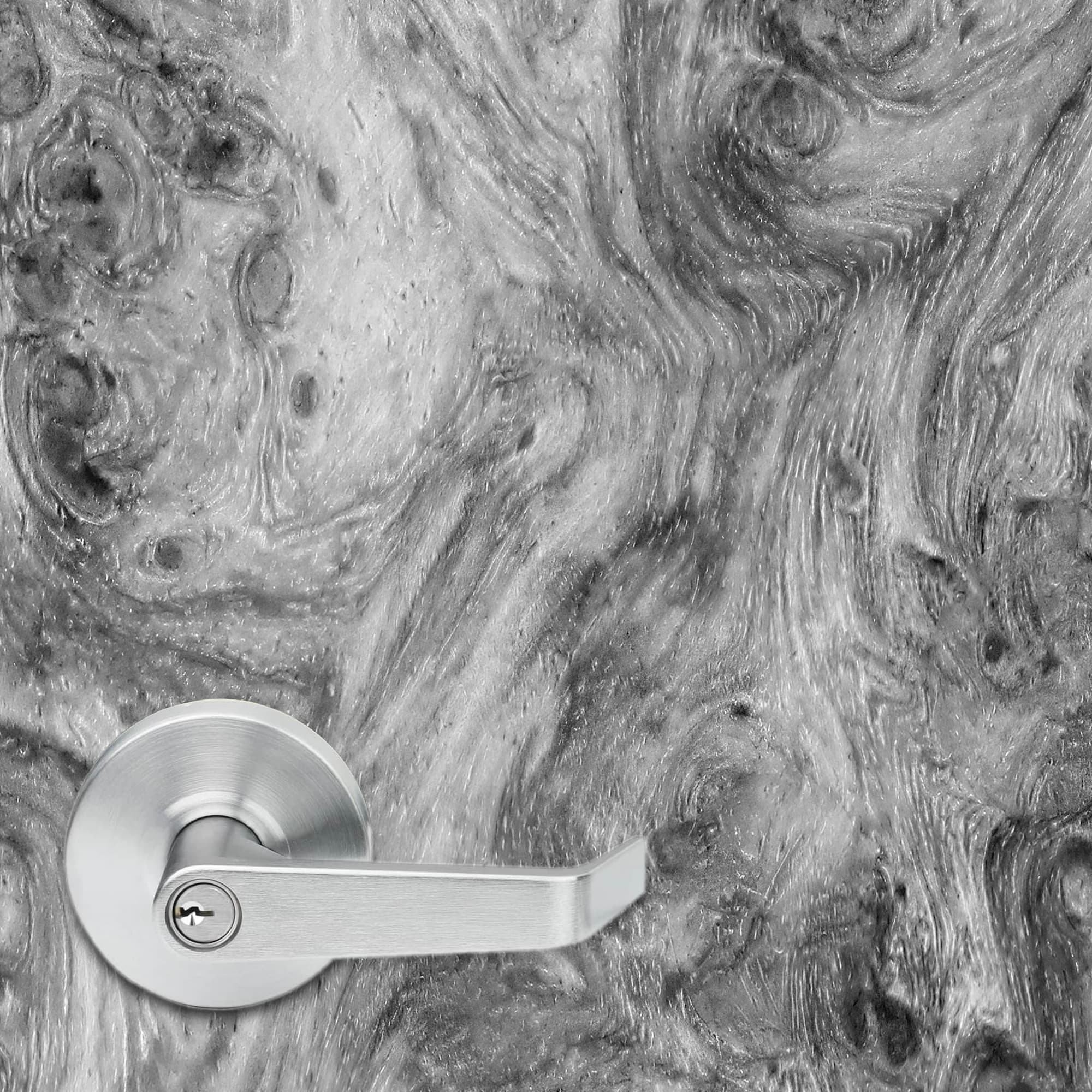 Gray Amboyna Burl Wood Slab Vinyl Door Wrap