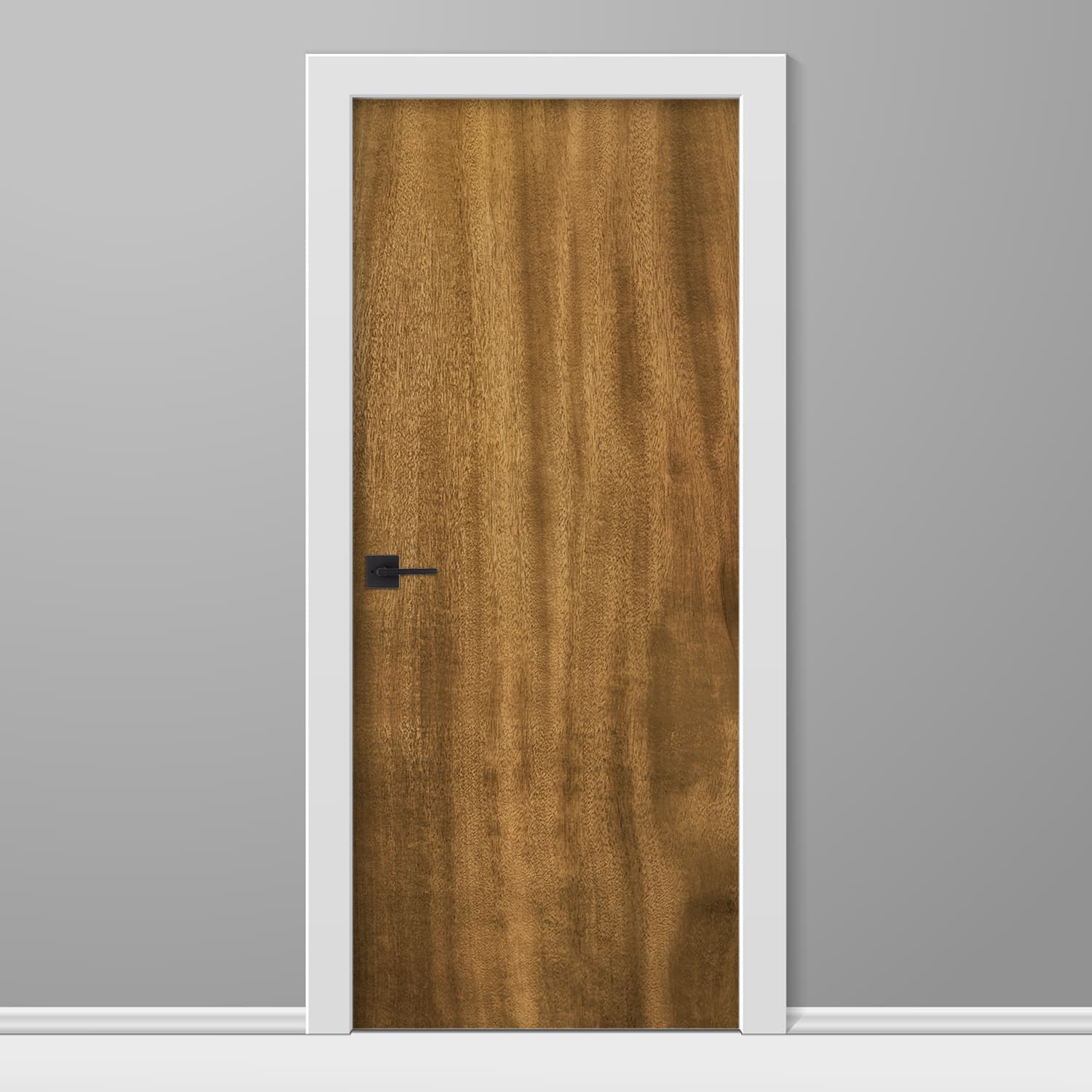 Harvest Stain Elm Slab Wood Grain Vinyl Door Wrap