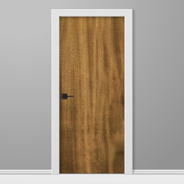 Harvest Stain Elm Slab Wood Grain Vinyl Door Wrap
