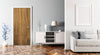 Harvest Stain Elm Slab Wood Grain Vinyl Door Wrap
