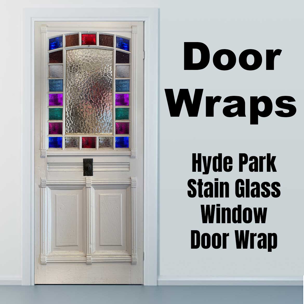 Hyde park Stain Glass window Door Wrap