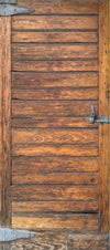 Wooden door with a rustic appearance