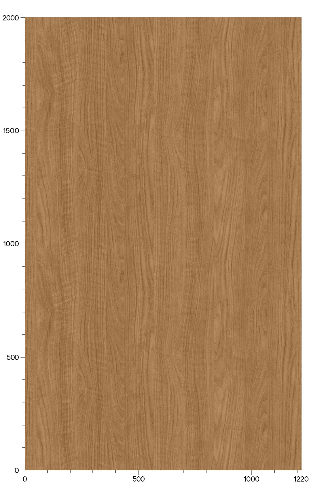 3M Di-Noc Oak PW-2307MT Architectural Film Pattern Scale