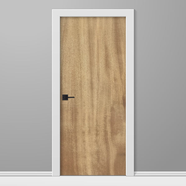 Raw Elm Slab Wood Grain Vinyl Door Wrap