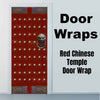Red Chinese Temple Door Wrap