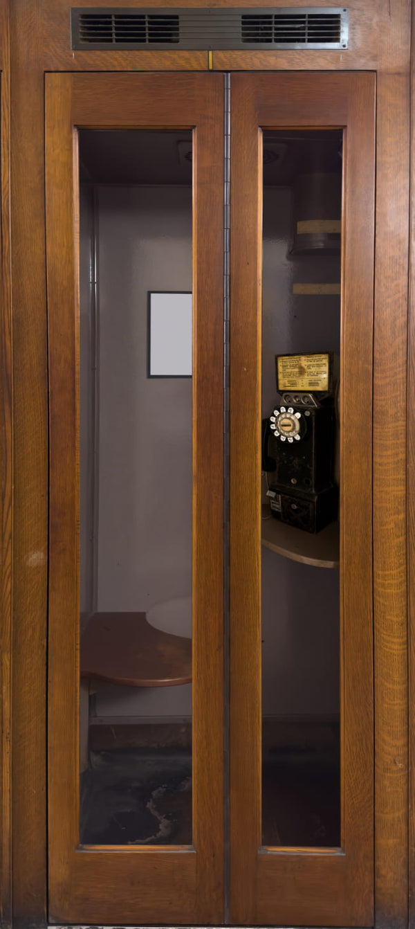 Vintage Phone Booth Door Wrap Closed Door