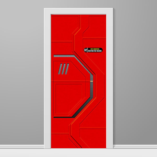 Star Trek Custom Printed Door Wrap Red right
